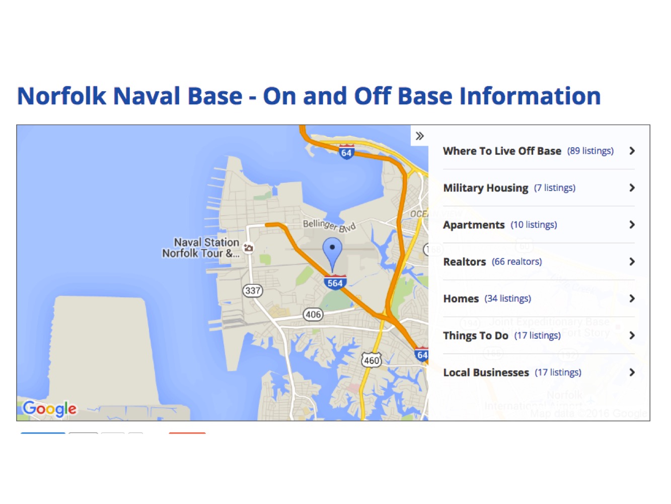 On and Off Base Information Norfolk